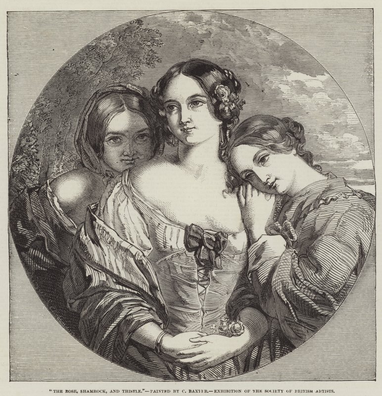 Rose, Shamrock och Thistle, utställning av Society of British Artists av Charles Baxter