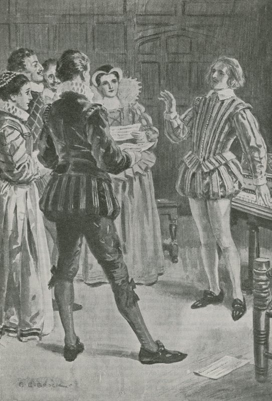 William Byrd lyssnar på sin madrigal av Charles Edmund Brock