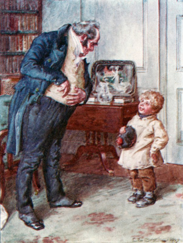 Illustration för Doctor Marigolds Recept av Dickens av Charles Edmund after Brock