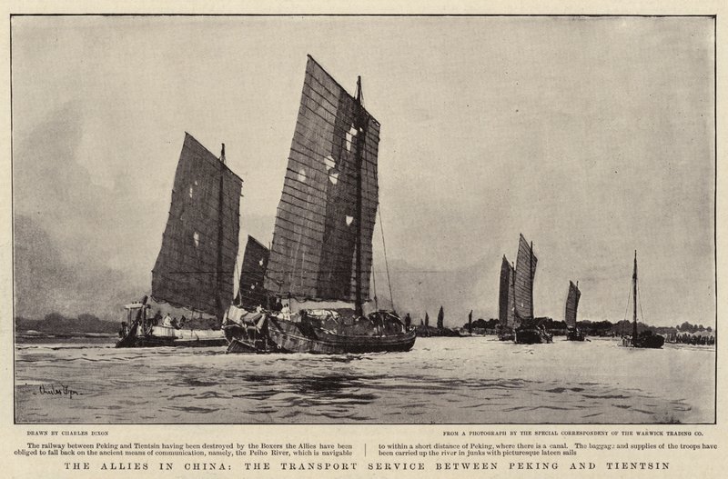De allierade i Kina, transporttjänsten mellan Peking och Tientsin av Charles Edward Dixon
