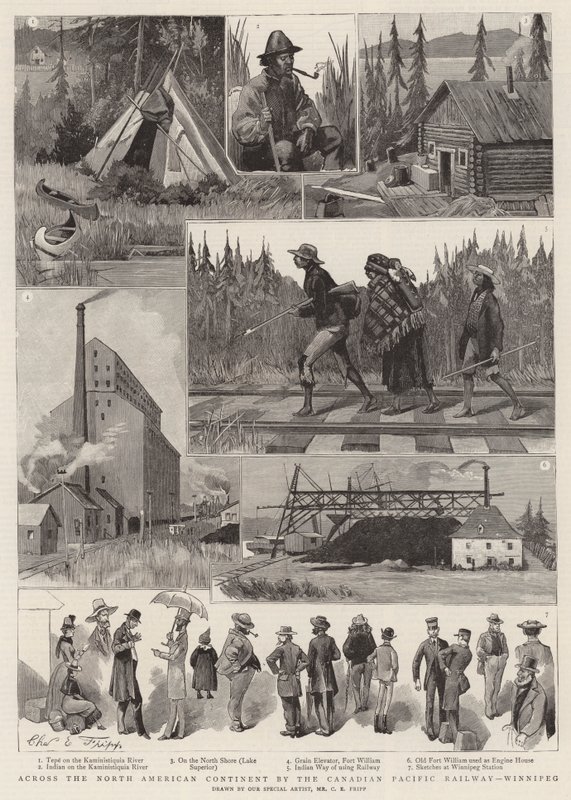 Över den nordamerikanska kontinenten med Canadian Pacific Railway, Winnipeg av Charles Edwin Fripp