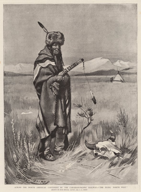 Över den nordamerikanska kontinenten med Canadian-Pacific Railway, Den döende nordvästvärlden av Charles Edwin Fripp