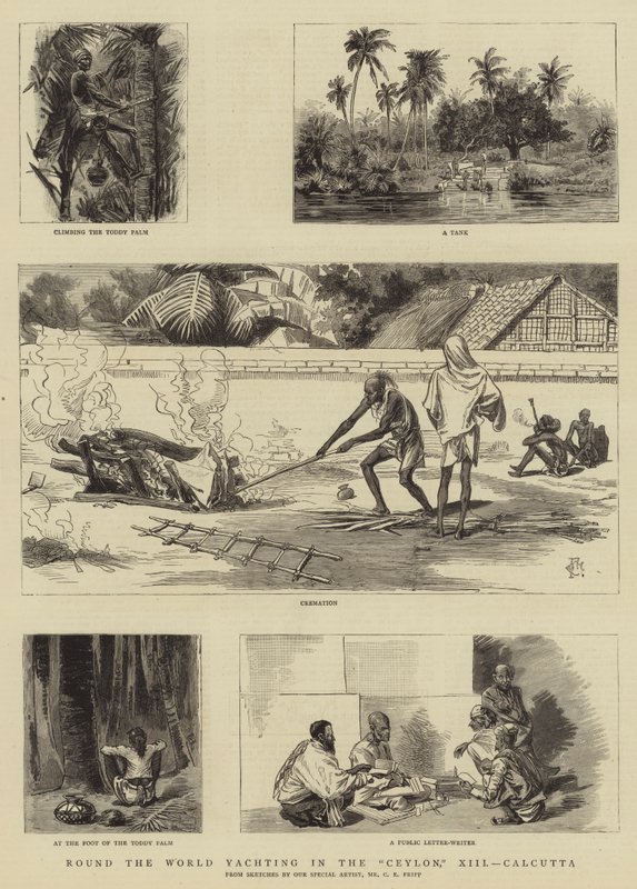 Jorden runt Yachting i Ceylon, XIII, Calcutta av Charles Edwin Fripp