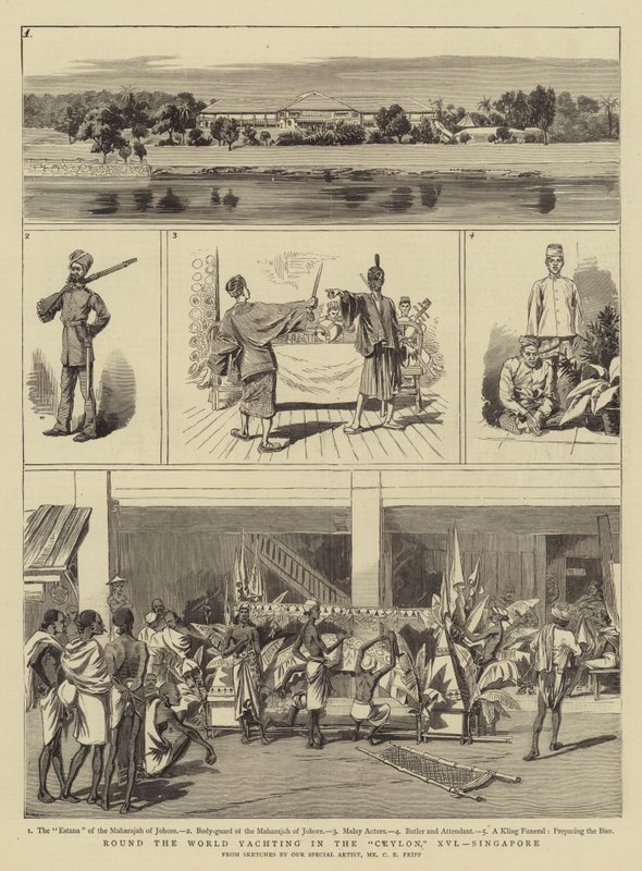 Jorden runt Yachting i Ceylon, XVI, Singapore av Charles Edwin Fripp