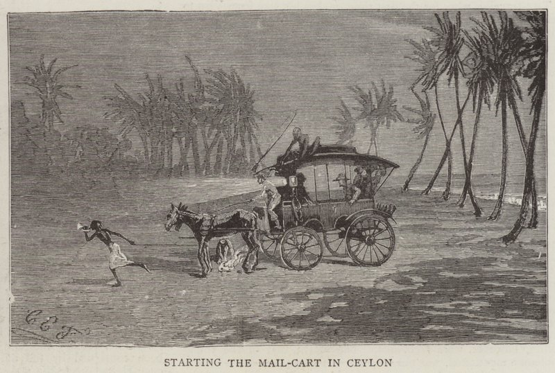 Starta postvagnen i Ceylon av Charles Edwin Fripp