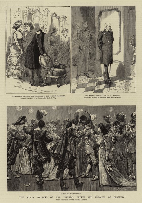 Den kejserliga prinsen och prinsessan av Tysklands silverbröllop av Charles Edwin Fripp