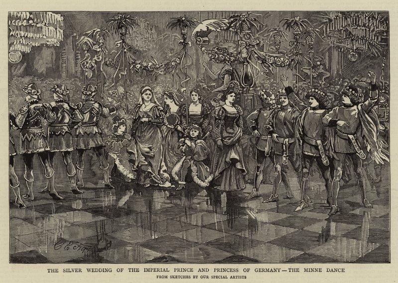 Silverbröllopet för den kejserliga prinsen och prinsessan av Tyskland, Minne-dansen av Charles Edwin Fripp