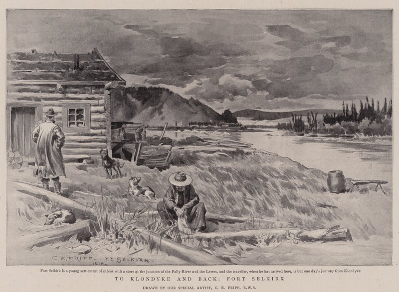 Till Klondyke och tillbaka, Fort Selkirk av Charles Edwin Fripp