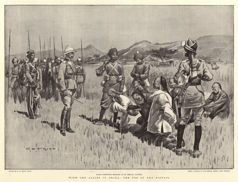 Med de allierade i Kina, Användningen av Pigtail av Charles Edwin Fripp