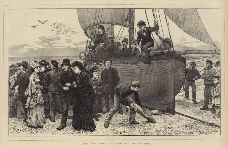 Land Once More!, en studie vid havet av Charles Green
