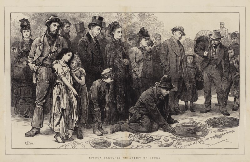 London Sketches, en konstnär på sten av Charles Green