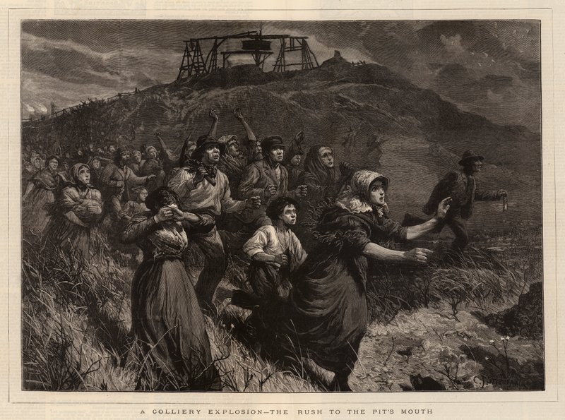 En Colliery Explosion, Rush to the Pit