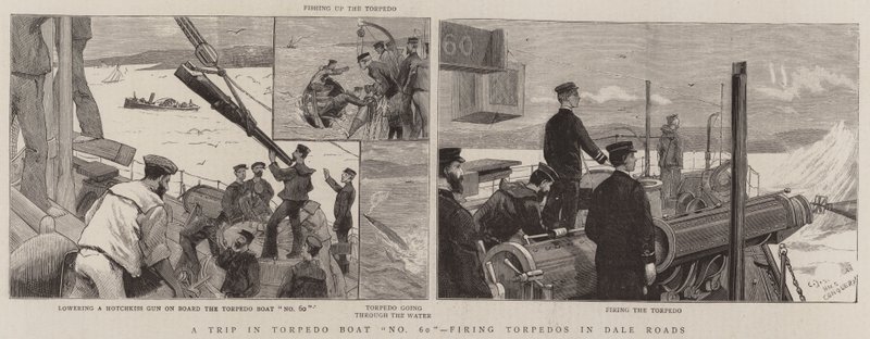 En resa med torpedobåt nr 60 som avfyrade torpeder i Dale Roads av Charles J. Staniland