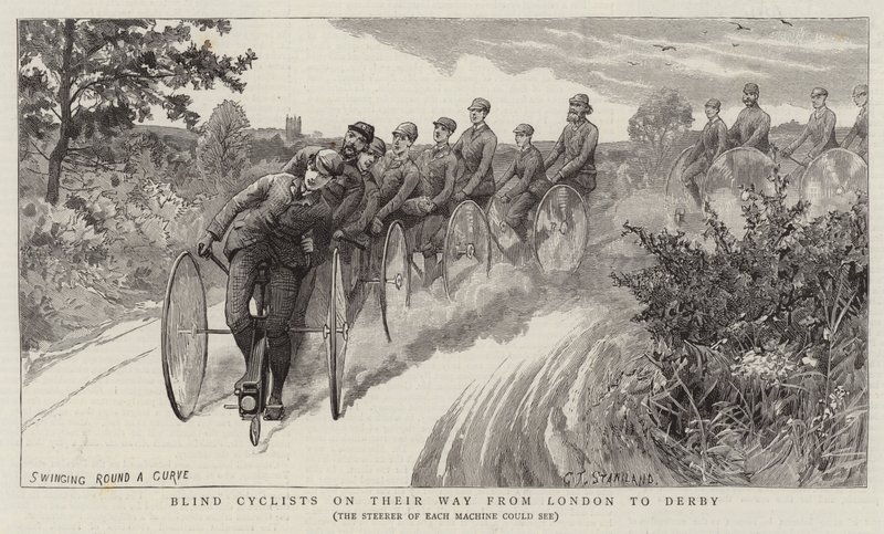 Blinda cyklister på väg från London till Derby av Charles J. Staniland