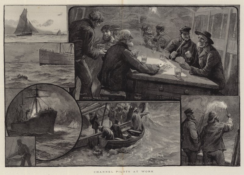 Kanalpiloter på jobbet av Charles J. Staniland
