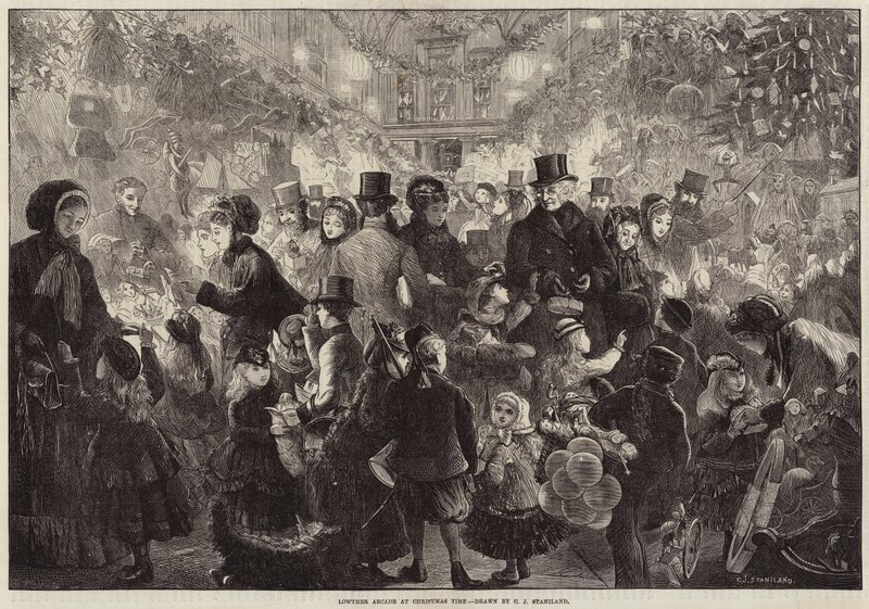 Lowther Arcade i juletid av Charles J. Staniland