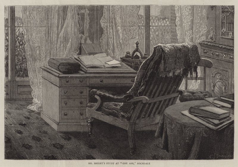 Mr Brights studie vid One Ash, Rochdale av Charles J. Staniland