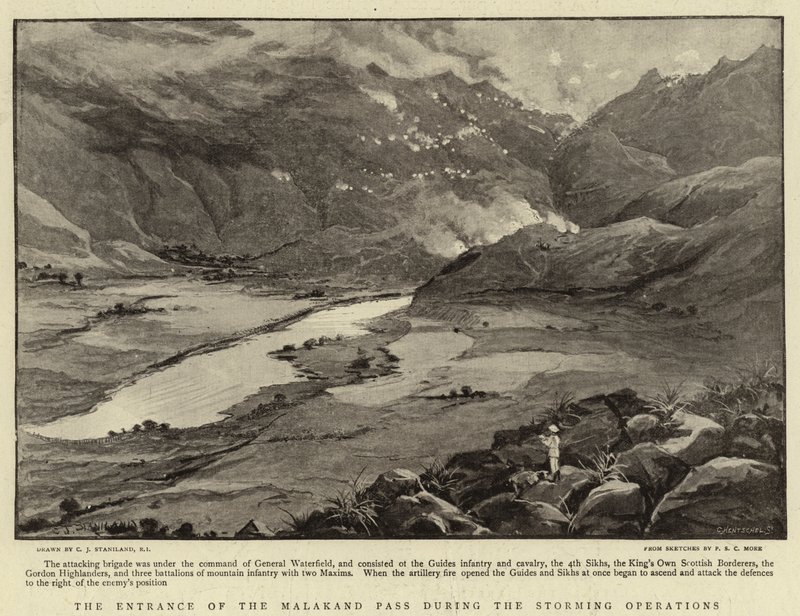 Infarten till Malakandpasset under stormningsoperationerna av Charles J. Staniland