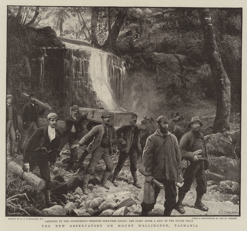 Det nya observatoriet på Mount Wellington, Tasmanien av Charles J. Staniland
