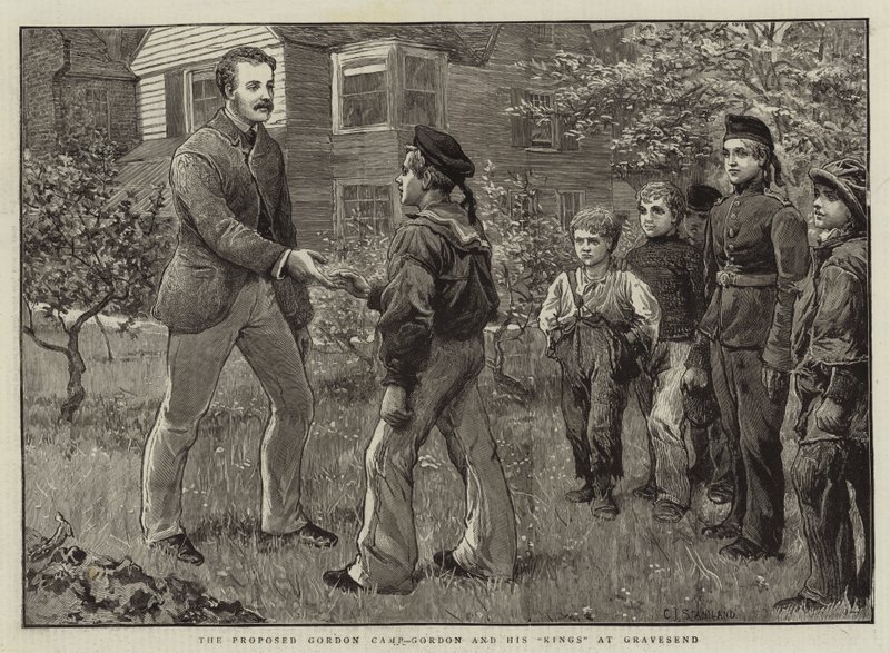 Det föreslagna Gordonlägret, Gordon och hans kungar i Gravesend av Charles J. Staniland