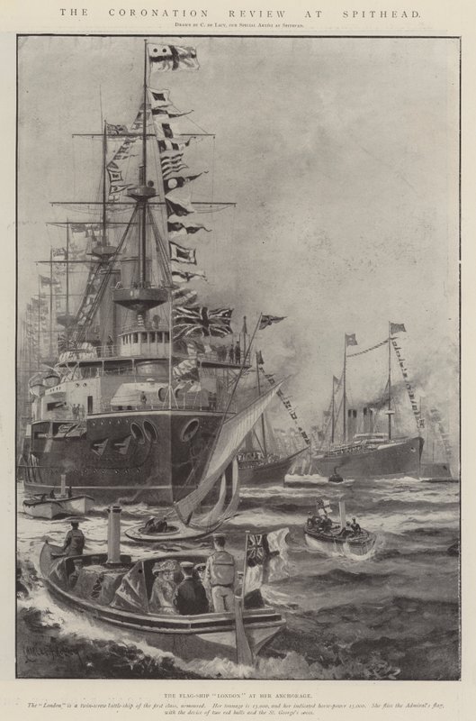 Kröningsrevisionen i Spithead av Charles John de Lacy