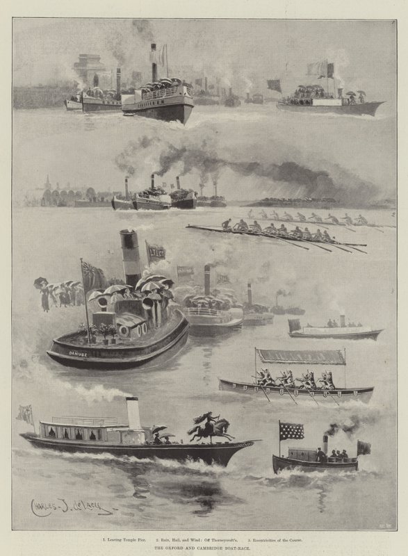 Oxford och Cambridge Boat-Race av Charles John de Lacy