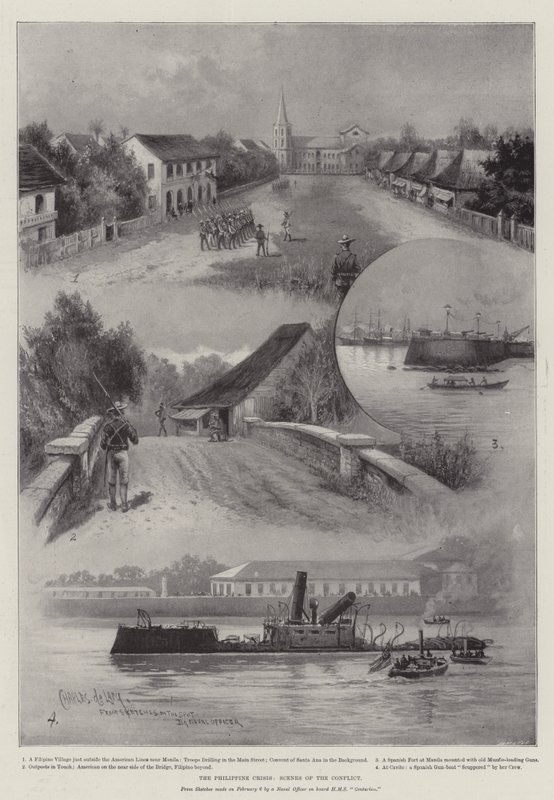 Filippinska krisen, scener av konflikten av Charles John de Lacy