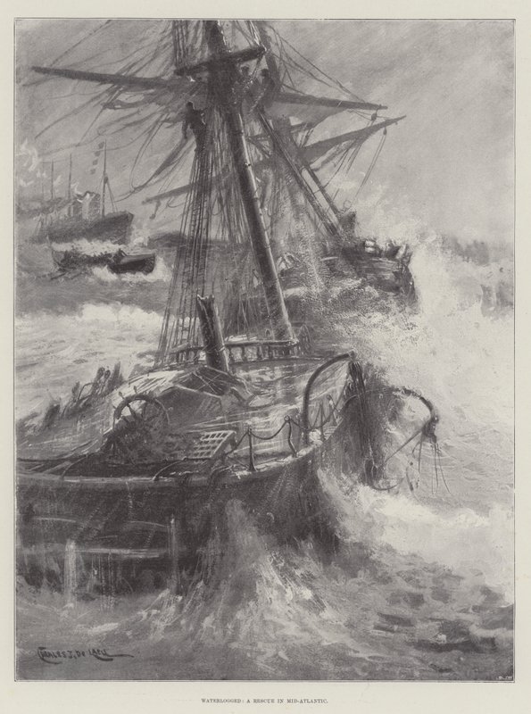 Waterlogged, en räddning i mitten av Atlanten av Charles John de Lacy