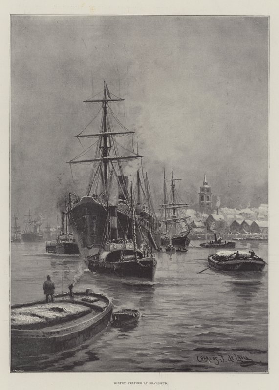Vinterväder i Gravesend av Charles John de Lacy