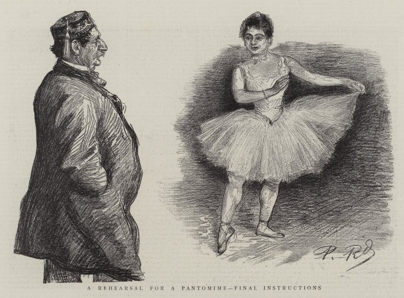 En repetition för en pantomime, sista instruktioner av Charles Paul Renouard