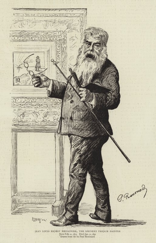 Jean Louis Ernest Meissonier, den framstående franska målaren av Charles Paul Renouard