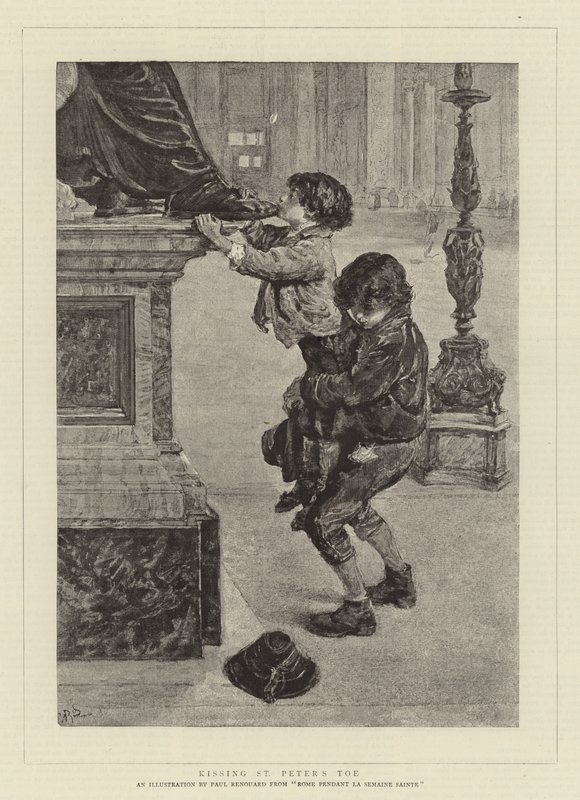 Kyssar St Peters tå av Charles Paul Renouard