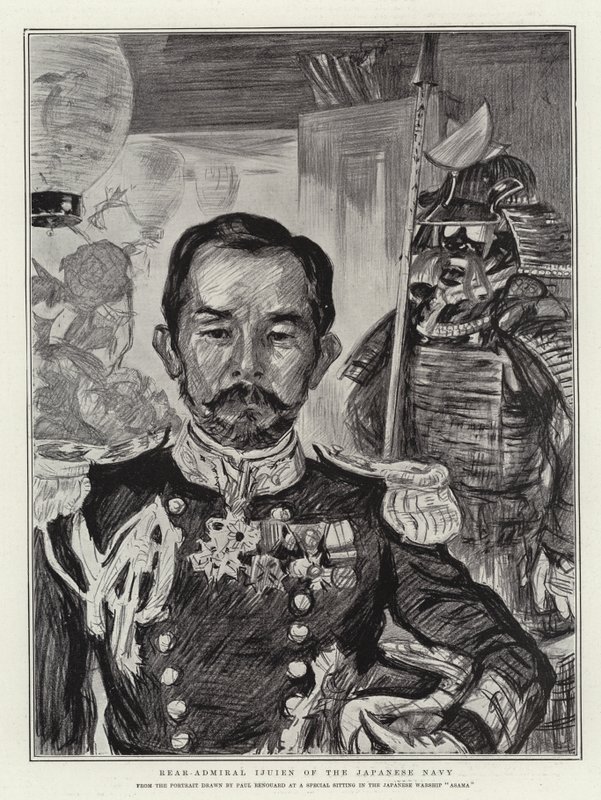 Konteramiral Ijuien från den japanska flottan av Charles Paul Renouard