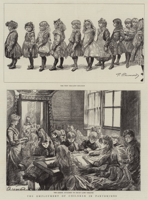 Anställning av barn i pantomimer av Charles Paul Renouard