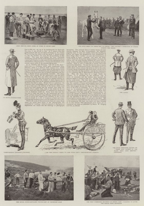 Militära manövrer i Berkshire av Charles Paul Renouard