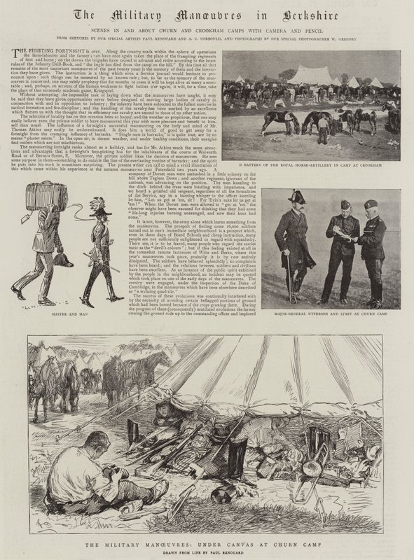 Militära manövrar i Berkshire av Charles Paul Renouard