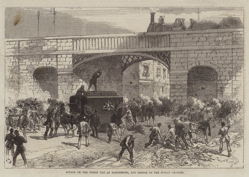 Attack mot fängelsevagnen i Manchester och räddning av de fenniska ledarna av Sir John Charles Robinson