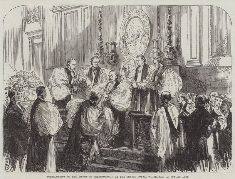 Biskopsvigning av biskopen av Peterborough i Chapel Royal, Whitehall, i söndags av Sir John Charles Robinson