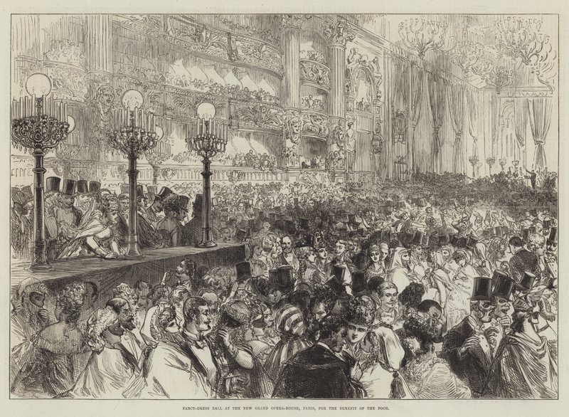 Bal till förmån för de fattiga på den nya stora operan i Paris av Sir John Charles Robinson