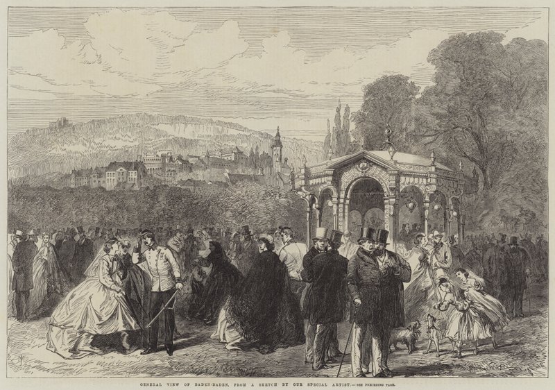 Allmän utsikt över Baden-Baden av Sir John Charles Robinson