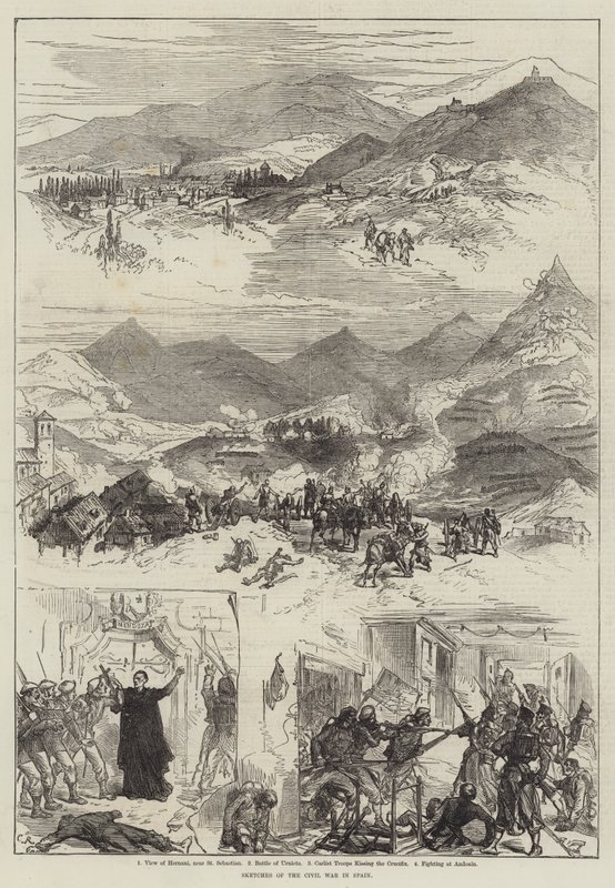 Skisser av inbördeskriget i Spanien av Sir John Charles Robinson