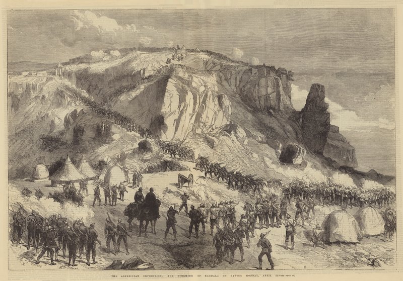 Den abessinska expeditionen, stormningen av Magdala på påskdagen den 13 april av Sir John Charles Robinson