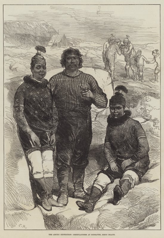The Arctic Expedition, Grönländare vid Godhaven, Disco Island av Sir John Charles Robinson