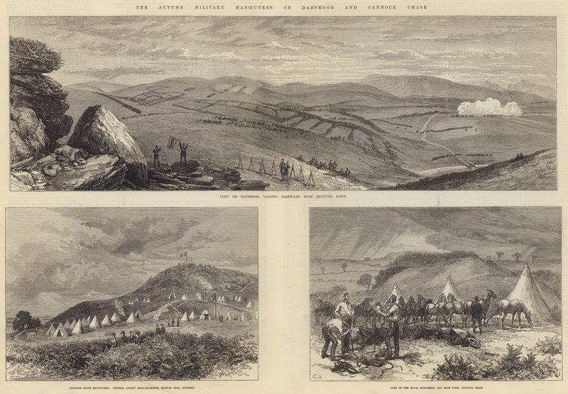 Höstens militära manövrer på Dartmoor och Cannock Chase av Sir John Charles Robinson