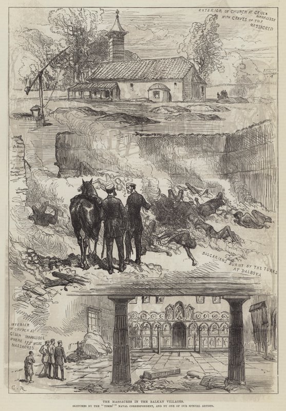 Massakrarna i Balkanbyarna av Sir John Charles Robinson