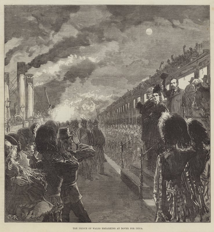Prinsen av Wales går ombord på Dover för Indien av Sir John Charles Robinson
