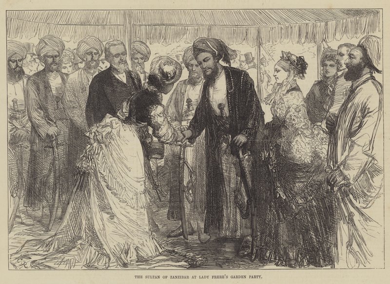 Sultanen av Zanzibar på Lady Freres trädgårdsfest av Sir John Charles Robinson
