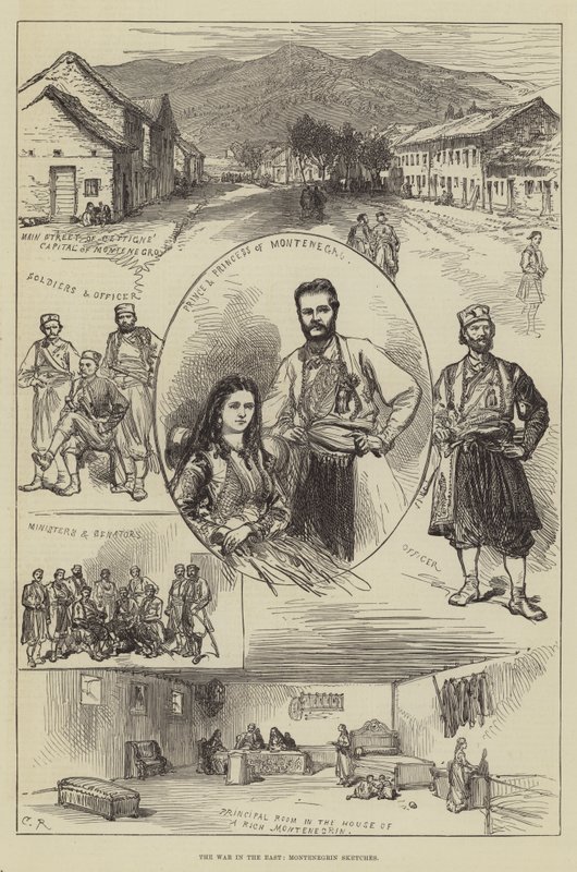 Kriget i öst, montenegrinska skisser av Sir John Charles Robinson