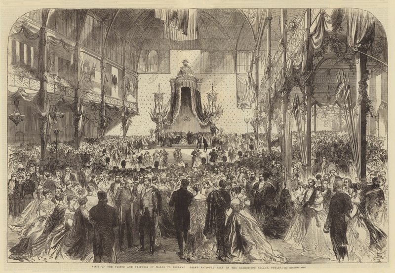 Besök av prinsen och prinsessan av Wales i Irland, Grand National Ball i utställningspalatset, Dublin av Sir John Charles Robinson