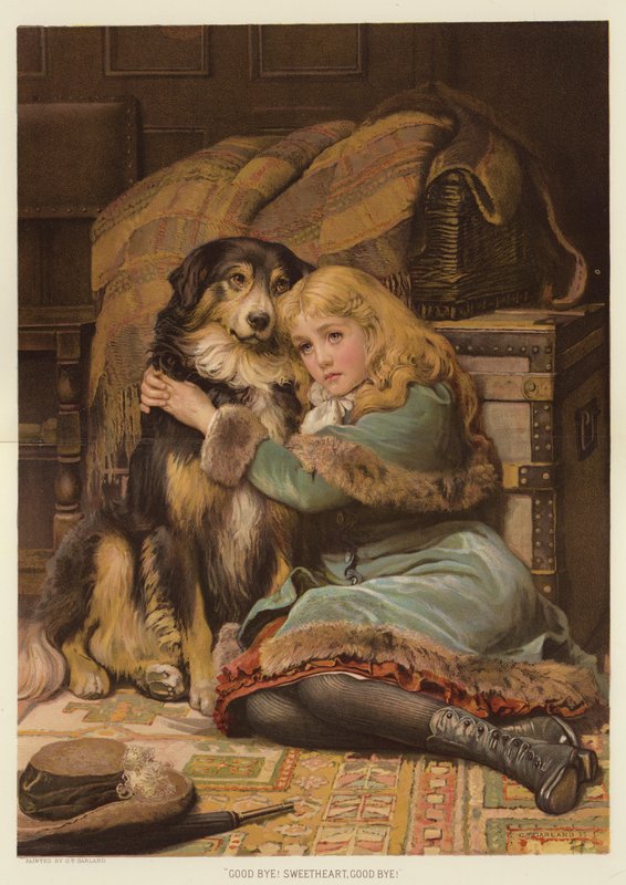 Adjö! Älskling, hejdå! (chromolitho) av Charles Trevor Garland